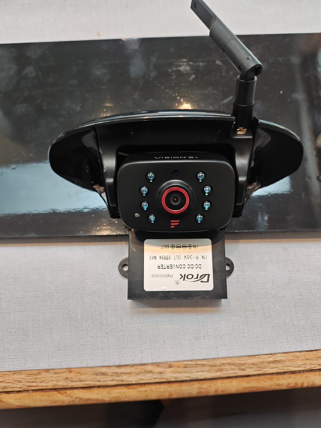 Furrion Vision S camera and DROK voltage regulator assembled before installation