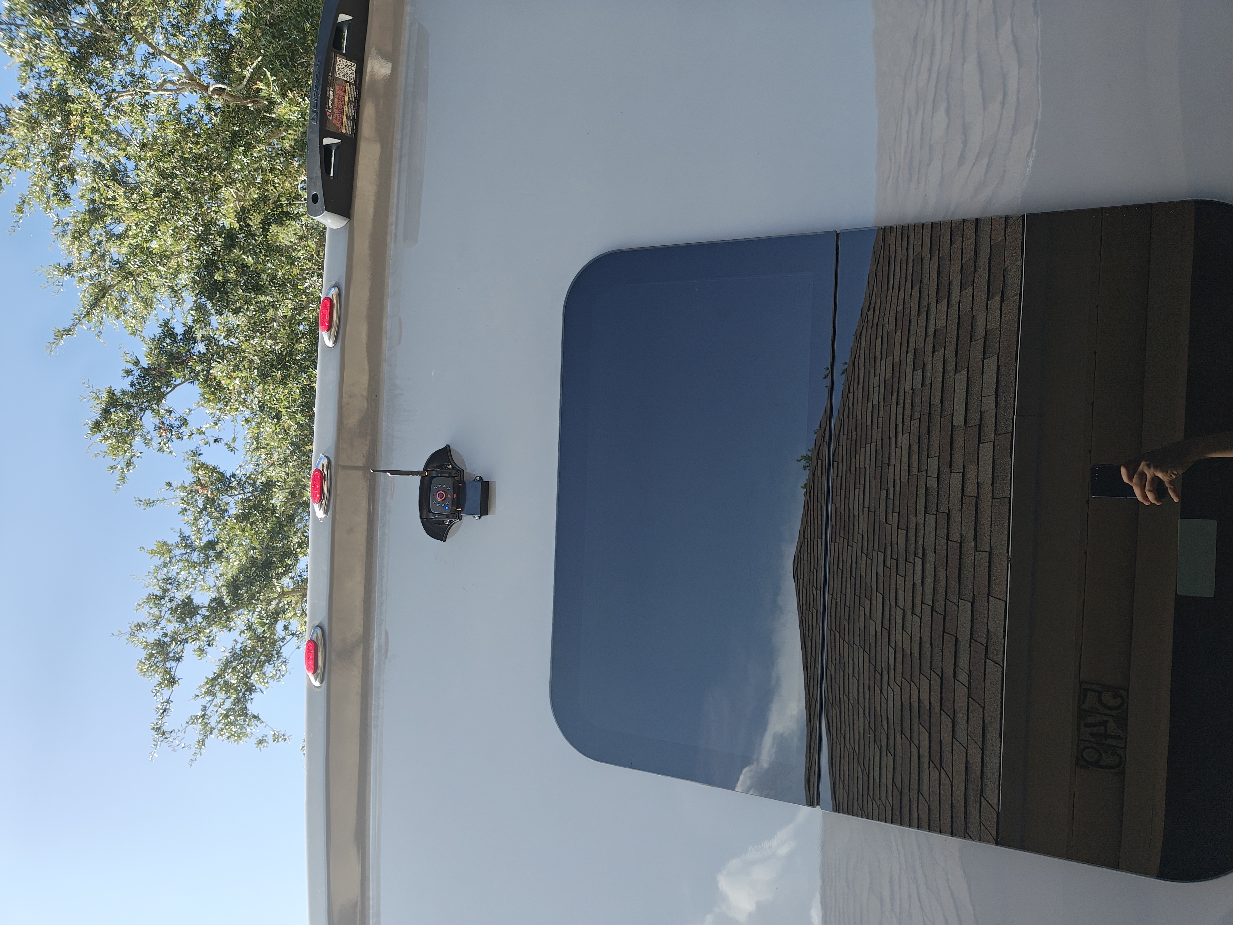 Finished Furrion Vision S rear camera installation on the Tiffin